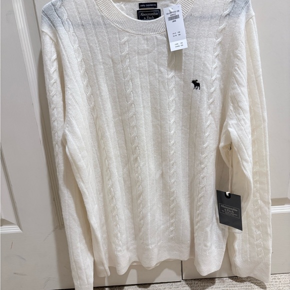 Abercrombie & Fitch Other - Abercrombie & Fitch Men's Cream Cashmere Knit Sweater
